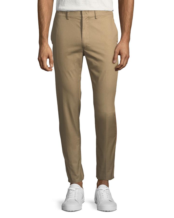 Men's Uomo Slim-straight Pants W/ Tuxedo