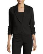 Fitted Blazer With Ruched