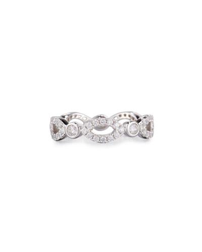 Cz Crystal Open Infinity Band Ring, Clear