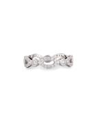 Cz Crystal Open Infinity Band Ring, Clear