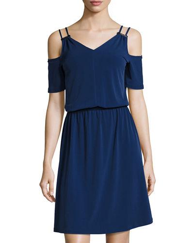 Cold-shoulder Knit Dress