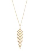 18k Gold Palm Leaf Pendant Necklace