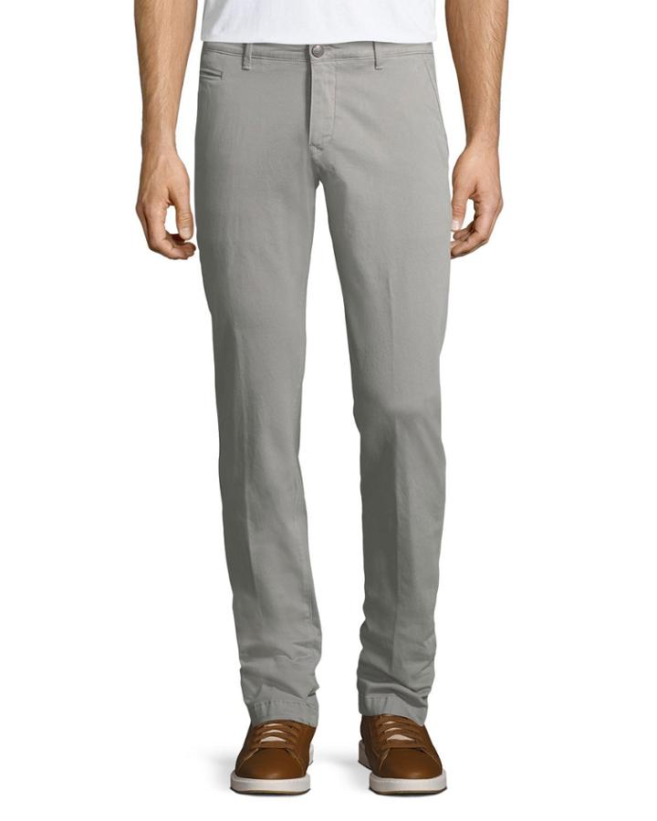 Stretch Chino Flat-front Pants,