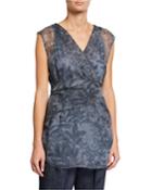 Botanical Printed Silk-blend Blouse
