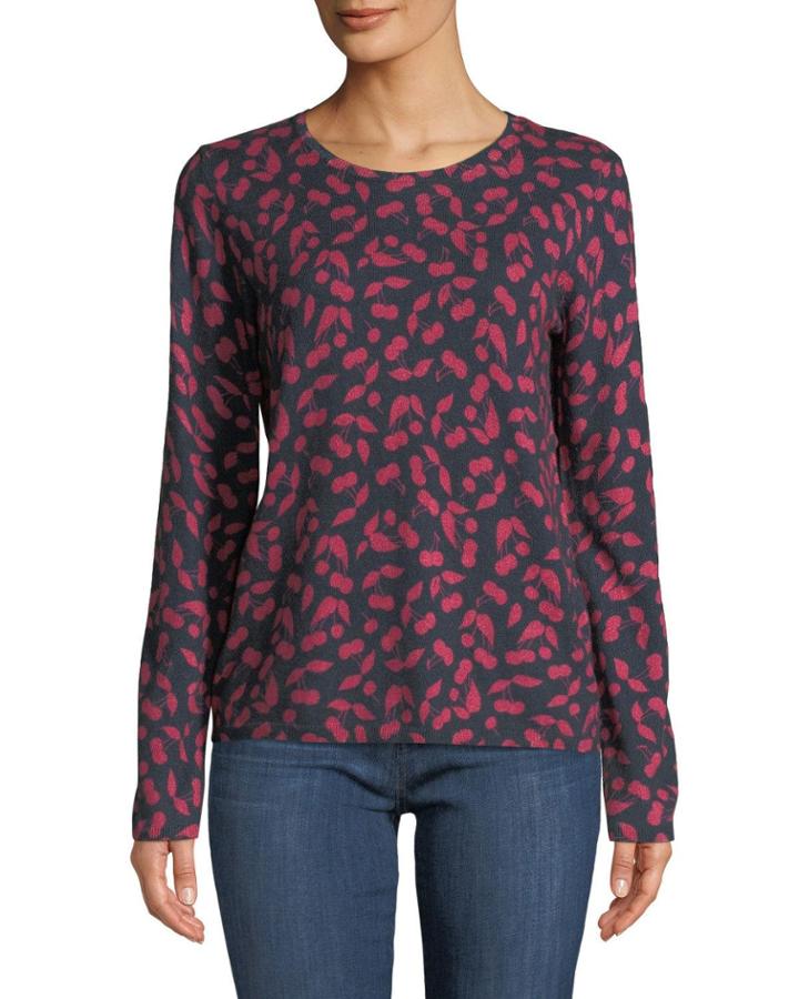 Feronia B Cherry-print Pullover