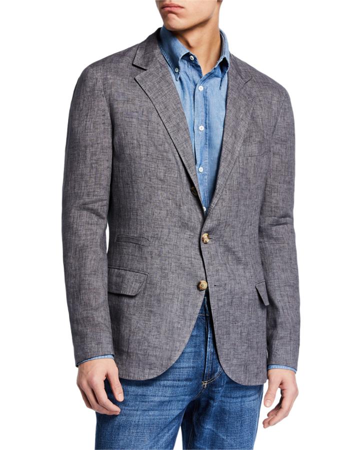Traditional Linen Deconstructed Jacket