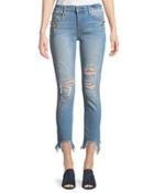 Jackie Embellished Destructed Jeans