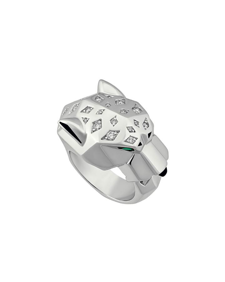 Estate 18k Diamond Panth&#232;re Ring,