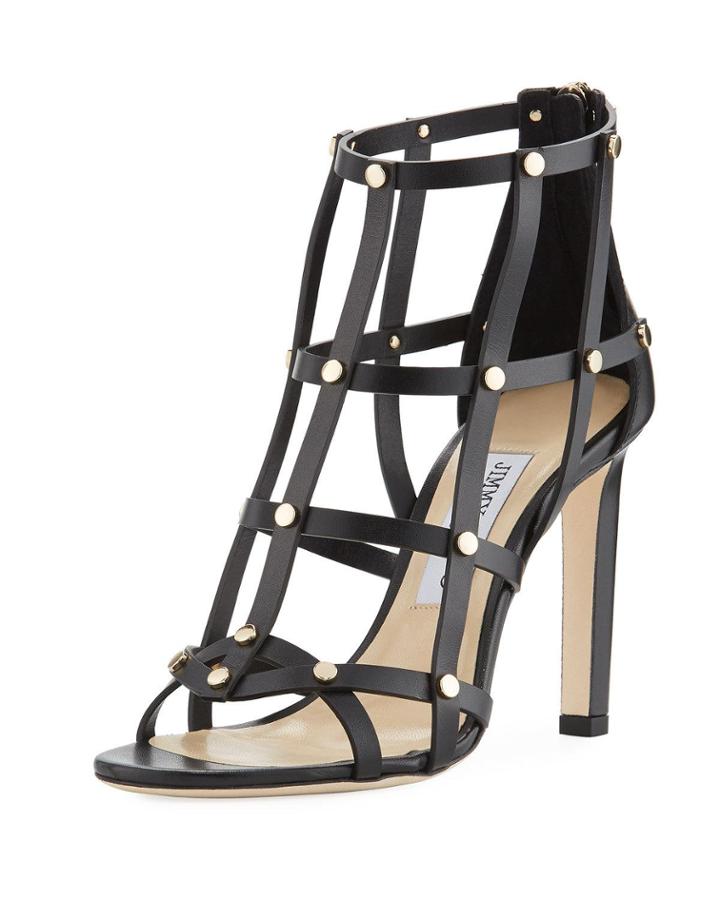 Tina 100mm Studded Leather Cage