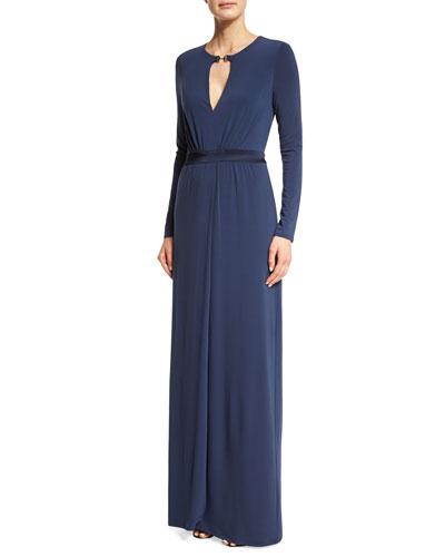 Long-sleeve Gown W/keyhole, Night