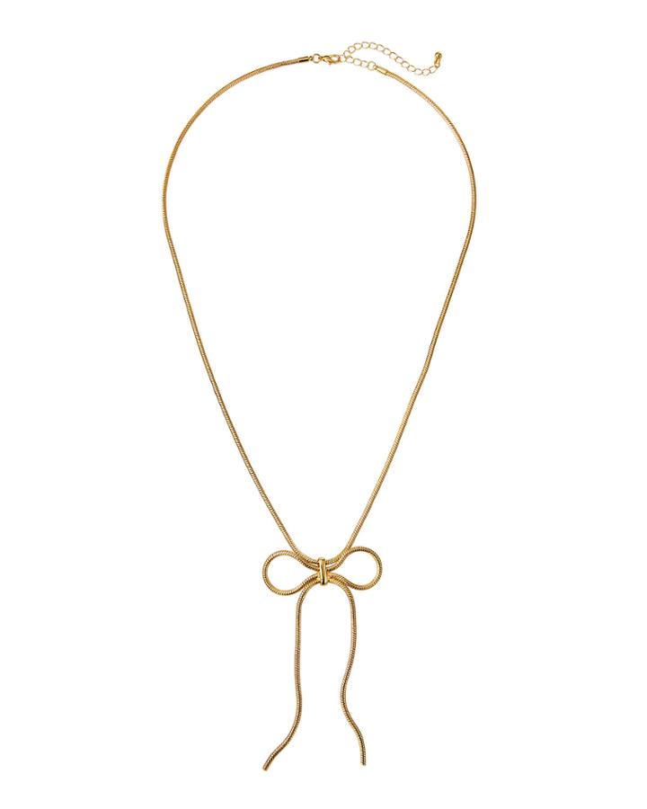 Snake Chain Bow Necklace