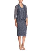 Sequin Midi Cocktail Dress & Jacket