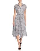 Button-front Animal-print