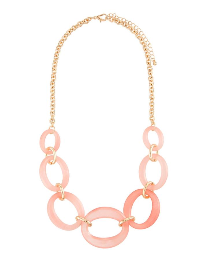 Layering-link Necklace, Pink