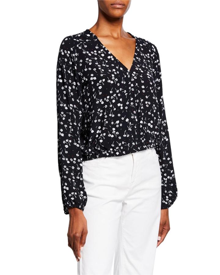 Cori Floral-print Wrap Top