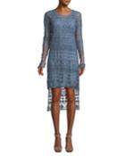 Fonda Crochet Illusion High-low Dress