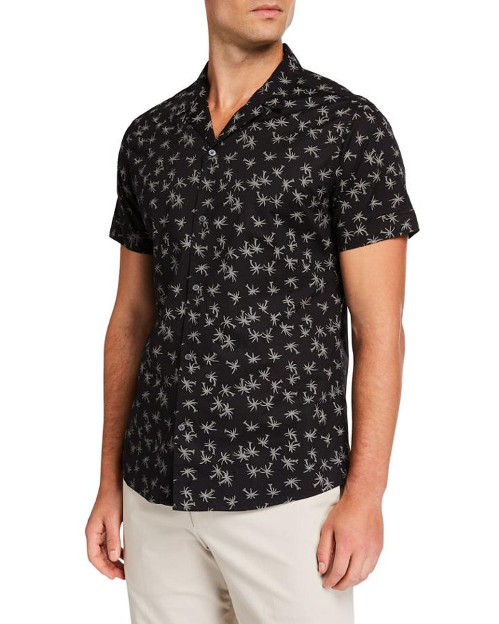 Men's Short-sleeve Palm Tree Print