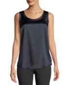 Silk-blend Scoop-neck
