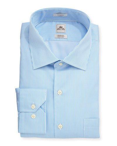 Striped Dress Shirt, Tar Heel Blue