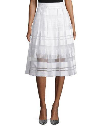 Vista Sheer-striped A-line