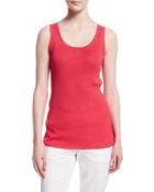 Scoop-neck Ribbed Tank
