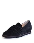 Suede Hidden-wedge Comfort Flats