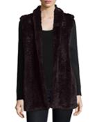 Luxury Cashmere Cardigan W/ Rabbit Fur Front