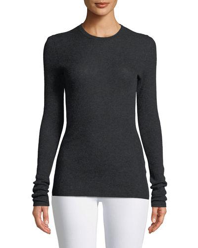 Cashmere Ribbed Long-sleeve Tee