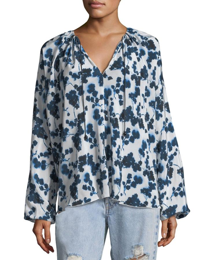 Lucia P. Long-sleeve Floral-print