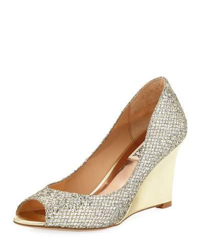 Awake Glitter Metallic Wedge Pump