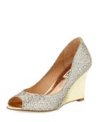Awake Glitter Metallic Wedge Pump