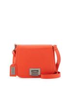 Tessa Small Leather Shoulder Bag, Clementine