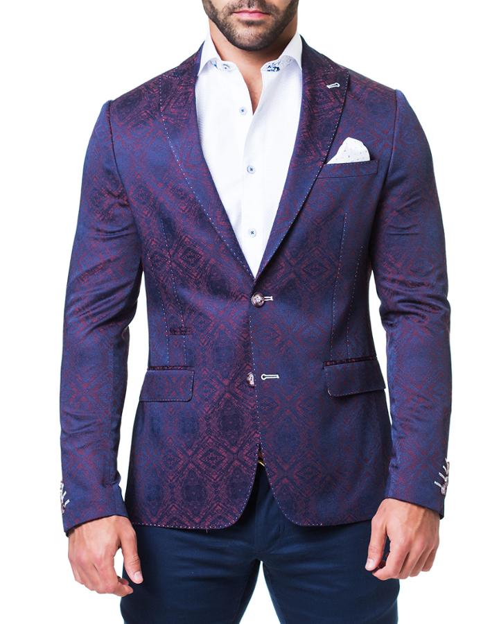 Men's Beethoven Matrix Jacquard Blazer