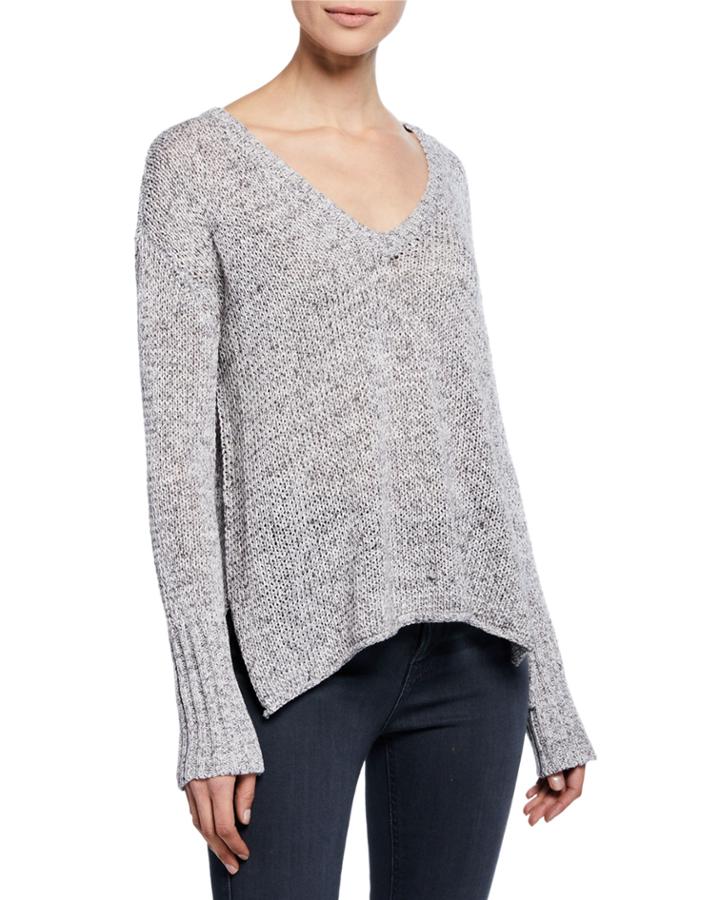 Rolled-hem Cable-knit