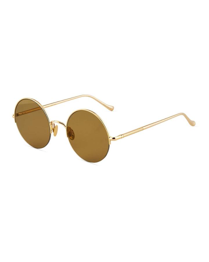 Raine Round Half-rim Metal