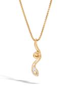 Legends Cobra 18k Gold Diamond Pave Pendant Necklace