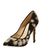 Prestige Sequin Velvet Point-toe Pumps