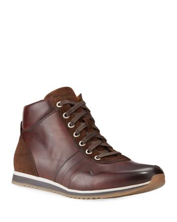 Men's Langston Mixed Leather High-top