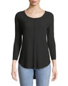 3/4-sleeve High-low Thermal Top