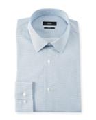 Men's Slim Fit Pindot Cotton Dress