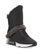 Laika Leather Shearling Bootie