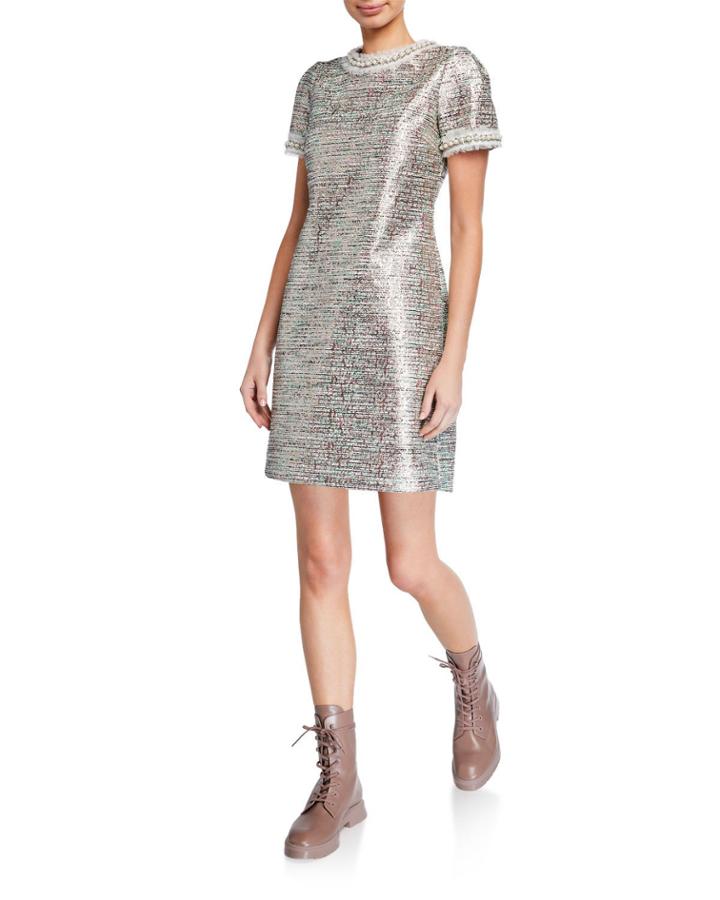 Metallic Tweed Dress