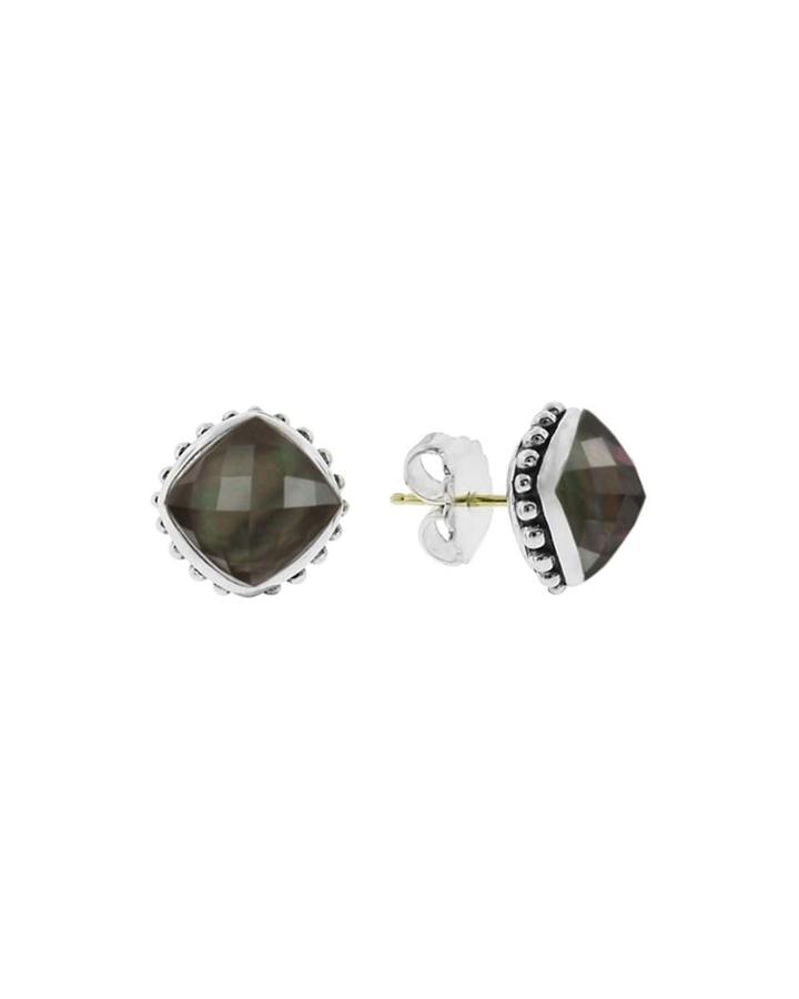 Venus Doublet Stud Earrings, Black