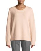 Crewneck Long-sleeve Cashmere-cotton