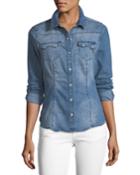 Giselle Snap-front Collared Denim