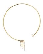 12k Gold-plated Rock Fringe Collar Necklace