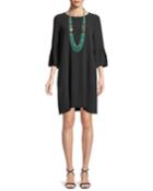 Petite Flutter-sleeve Silk