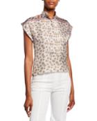 Bandana-print Cap-sleeve Top