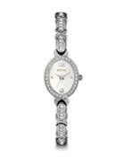 Women's Stainless Steel Bracelet Watch With Swarovski Crystals