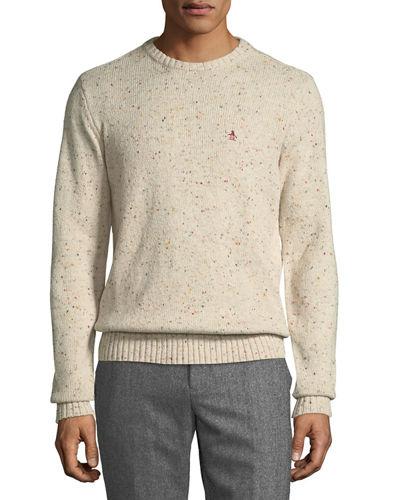 Speckled-cotton Crewneck